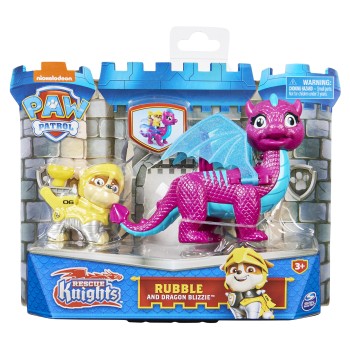 PAW Patrol Rescue Knights - Actiefigurenset met Chase en Draak Draco